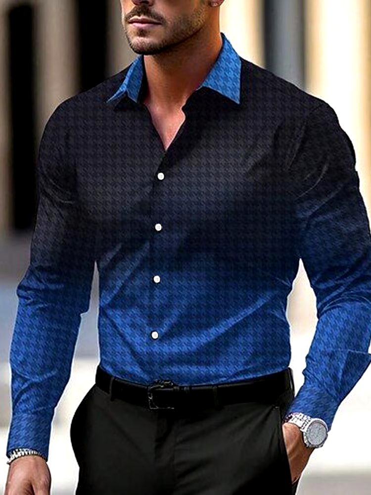 Men's Business Casual Long Sleeve Shirt